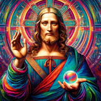KI-Kunst Leonardo da Vinci inspirierte Salvator Mundi