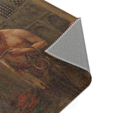 Oriental Street Scene Area Rug — Vintage Middle Eastern Bazaar Tapestry Accent Rug