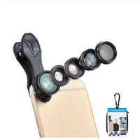 Kompatibel mit Apple Universal 5 in 1 Clip-On-Handy-Objektiv-Kit, Fisheye-Weitwinkel-Makro-Teleobjektiv, CPL-Objektiv für iPhone, Xiaomi, Huawei