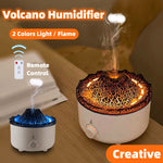 Mut del nou humidificador de volcà de flama simulada petit humidificador de flama difusor de volcà decoracions per a la llar