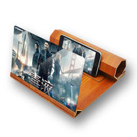 მობილური ტელეფონის ხმის ლუპა Wood Grain 3D მობილური ტელეფონის ეკრანის ლუპა HD
