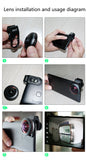 Mobiltelefonobjektiv avanceret mobiltelefonsæt Lens portrætobjektiv Mobiltelefon ekstern linse