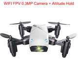 Микро сгъваем RC Drone 3D носещ волан Дистанционно управление Quadcopter Играчки с камера WiFi APP Управление Хеликоптер Dron Детски подарък
