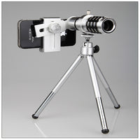 12X 모바일 망원경 일반 12배 장초점 카메라 렌즈, XNUMX피트 이동 범용 범용 전능성