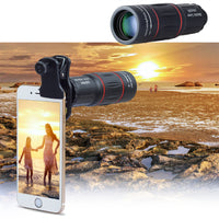 ឆបគ្នាជាមួយ កែវពង្រីក តេឡេស្កុប អេបផល 18X សម្រាប់ទូរស័ព្ទ iPhone Samsung ស្មាតហ្វូន ឃ្លីបជាសកល Telefon Camera Lens ជាមួយជើងកាមេរ៉ា