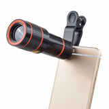 HD 8X Klipsli Optik Zoom Teleskop Kamera Lensi Evrensel Cep Telefonu İçin