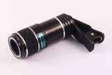 Tương thích với kẹp ống kính zoom di động Apple Samsung phổ biến 70 độ 12 lần góc rộng độ phân giải cao ống kính quang học màng xanh
