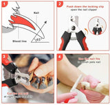 Машинки для стрижки ногтей для собак, триммер для ногтей с защитной бритвой для ухода за домашними животными