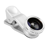 Clip d'objectif Fish Eye pour mini caméra, pour téléphone portable