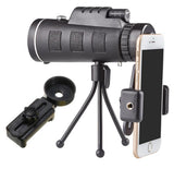 Compatible with Apple 40X Monocular Telescope Zoom Scope with Compass Phone Clip Tripod