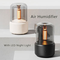 Humidificador amb llum de l'atmosfera Difusor d'aroma a la llum de les espelmes Humidificador d'aire elèctric USB elèctric de 120 ml Fogger de 8-12 hores amb llum nocturna LED