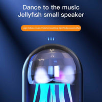 Creative 3in1 Jellyfish Nyali Yokhala Ndi Wotchi Yowala Yonyamulira Stereo Yopuma Kuwala Kuwala Kwanzeru Zokongoletsera za Bluetooth
