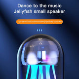 크리 에이 티브 3in1 다채로운 해파리 램프 시계 빛나는 휴대용 스테레오 호흡 빛 스마트 장식 블루투스 스피커