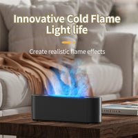 2023 Flame õhuniisutaja Ultraheli 7 värvi aroomi hajuti LED Cool Mist Maker Fogger eeterlik õli toalõhn kontori kodukaunistus