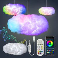 USB Cloud Light APP Control Synchronization Music 3D RGBIC Lightning Lightning Insamhladh Scamaill Solas Seomra Seomra Leapa