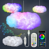 Control de l'aplicació de la llum del núvol USB Sincronització de la música 3D RGBIC Llum ambiental Simulació de llamps Núvols Llum de l'habitació del dormitori