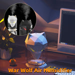 War Wolf Air Humidifier Ultrasonic Air Diffuser Nā kukui waihoʻoluʻu Humidifier Air Nano Spray Home Desktop lako