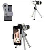 Télescope mobile 12X, objectif de caméra à focale 12 fois longue, avec voyage à trois pieds, universel, omnipotent
