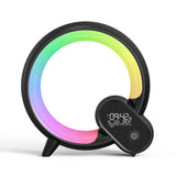 Yaratıcı Q Işık Analog Gündoğumu Dijital Ekran Çalar Saat Bluetooth Ses Akıllı Uyandırma Q Renkli Atmosfer Işığı