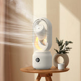 Ventilador elèctric de boira d'esprai refrigerat per aigua d'estiu, humidificador d'aire sense fil portàtil recarregable USB, ventilador de taula sense fulles