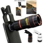 HD 8X Clip optikai zoom teleszkóp kamera lencse univerzális mobil mobiltelefonhoz