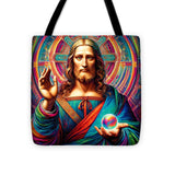 AI art da Vinci inspired Salvator Mundi - Tote Bag