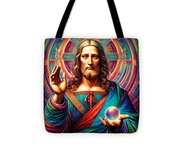 AI art da Vinci inspired Salvator Mundi - Tote Bag