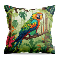 AI art jungle 1 - Throw Pillow