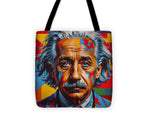 AI Art Pop Art Superstars Albert Einstein 1 - Tote Bag