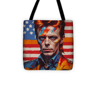 AI Art Pop Art Superstars David Bowie 3 - Stoffbeutel