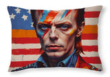 AI Art Pop Art Superstars David Bowie 3 - Throw Pillow