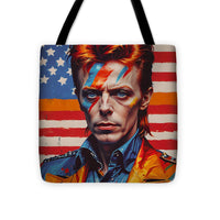 AI Art Pop Art Superstars David Bowie 3 - Stoffbeutel