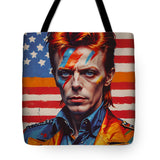 AI Art Pop Art Superstars David Bowie 3 - Stoffbeutel