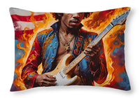 AI Art Pop Art Superstars Jimi Hendrix 2 - Throw Pillow