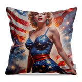 AI Art Pop Art Superstars Marilyn Monroe 8 - Throw Pillow