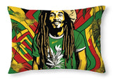 AI Art Reggae Bob Marley 32 - Throw Pillow