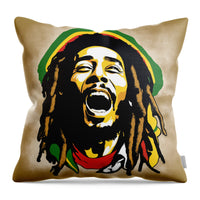 AI Art Reggae Bob Marley 4 32 - Throw Pillow