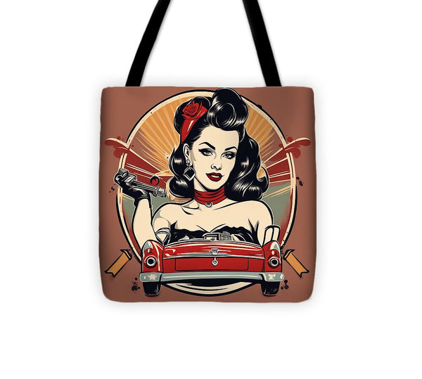 AI art rockabilly 2 - Tote Bag