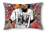 AI art techno 4 - Throw Pillow