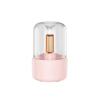 Humidificador amb llum de l'atmosfera Difusor d'aroma a la llum de les espelmes Humidificador d'aire elèctric USB elèctric de 120 ml Fogger de 8-12 hores amb llum nocturna LED