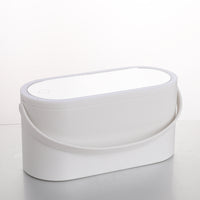 Storage Box LED Makeup Mirror Portable Portable Travel Makeup Organizer Carrying Box With Mirror LED