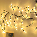 Vinyes amb llums Garlanda de Nadal Llum flexible de bricolatge de branca de vinya de salze Llum LED per a la decoració de la paret del casament de l'habitació
