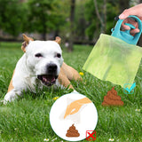 Scooper portàtil lleuger per a gossos amb dispensador de bosses de caca incorporat Pala de vuit arpes per a productes per a mascotes de recollida de vàter