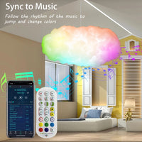 Control de l'aplicació de la llum del núvol USB Sincronització de la música 3D RGBIC Llum ambiental Simulació de llamps Núvols Llum de l'habitació del dormitori