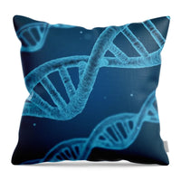 Dna Helix String Biology 3d Biotechnology - Throw Pillow