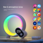 Creative Q Light Analog Sunrise Raqamli Displey Budilnik Bluetooth Audio Intelligent Wake-up Q Rangli atmosfera nuri