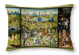 Hieronymus Bosch 1500  The Garden of Earthly Delights 3 panel in 1 - Throw Pillow