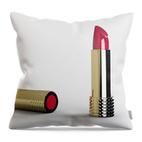 Lipstick Make-Up Makeup Make Up Color Female - Throw Pillow