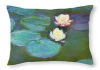 Nympheas 1897 Claude Monet - Throw Pillow