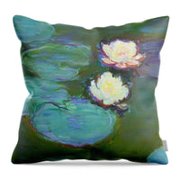 Nympheas 1897 Claude Monet - Throw Pillow